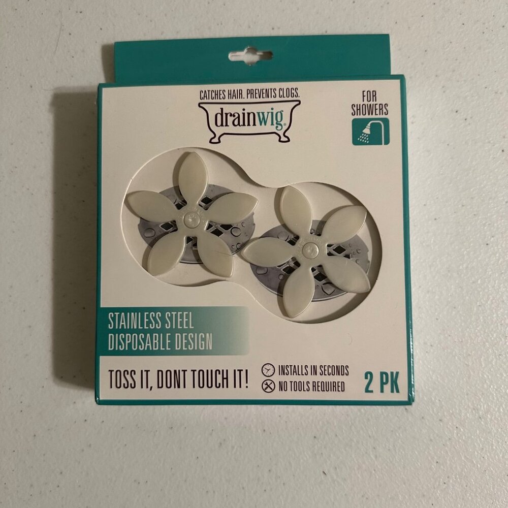 DrainWig Disposable Shower Hair Catchers 2 Pack